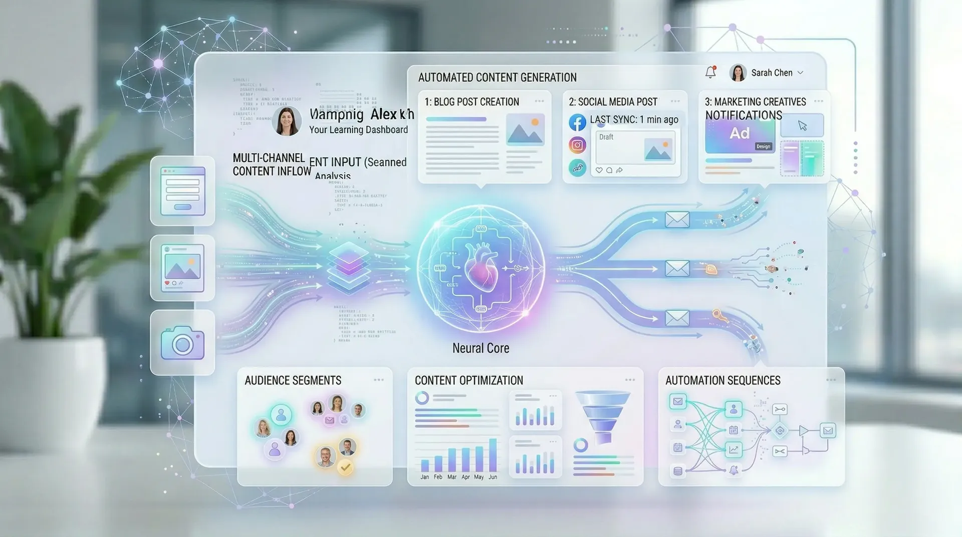 AI content generation system for blogs social media and marketing using LLM workflows OrcaMinds