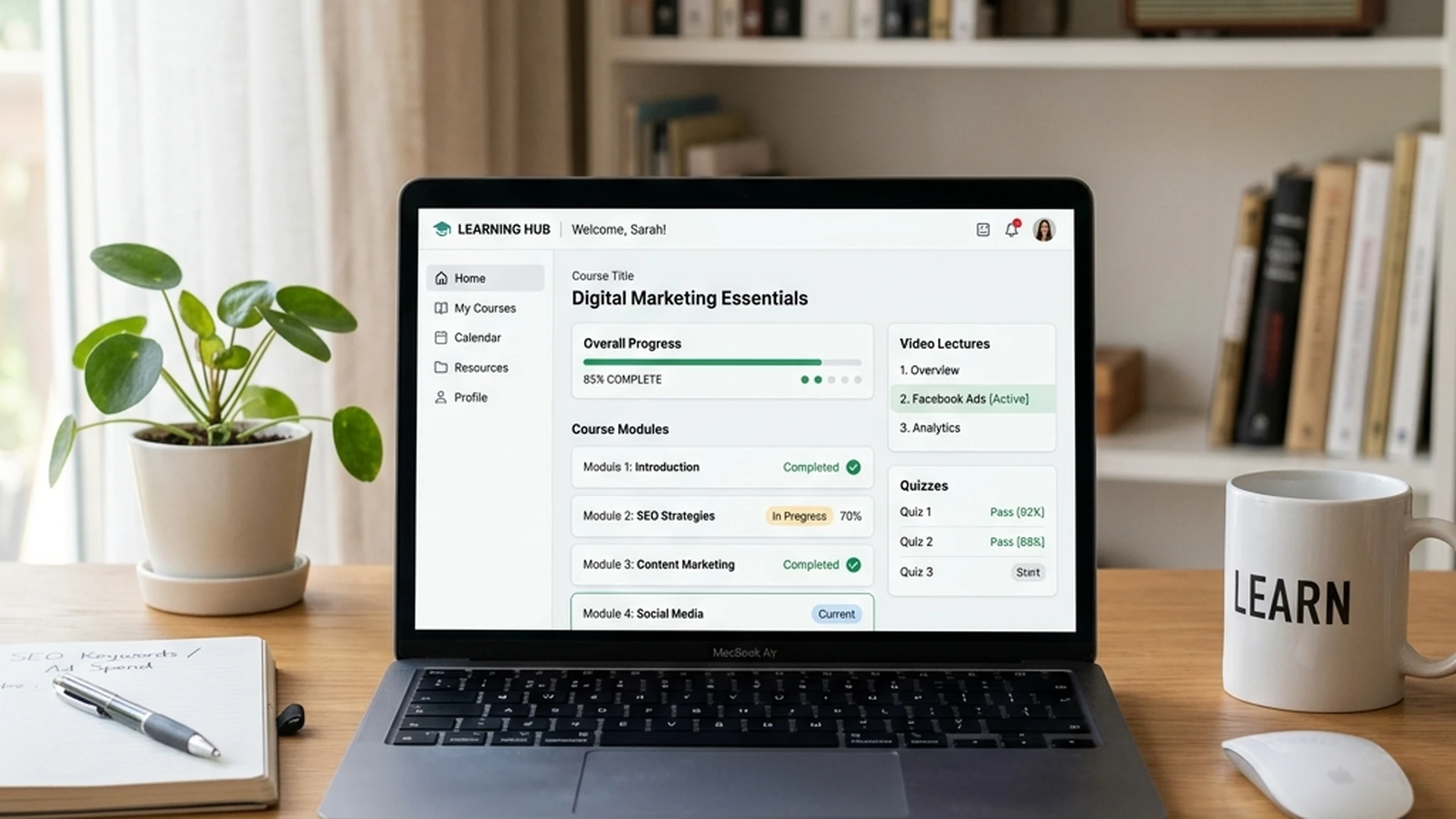 AI enhanced learning management system with personalized learning analytics and assessments OrcaMinds