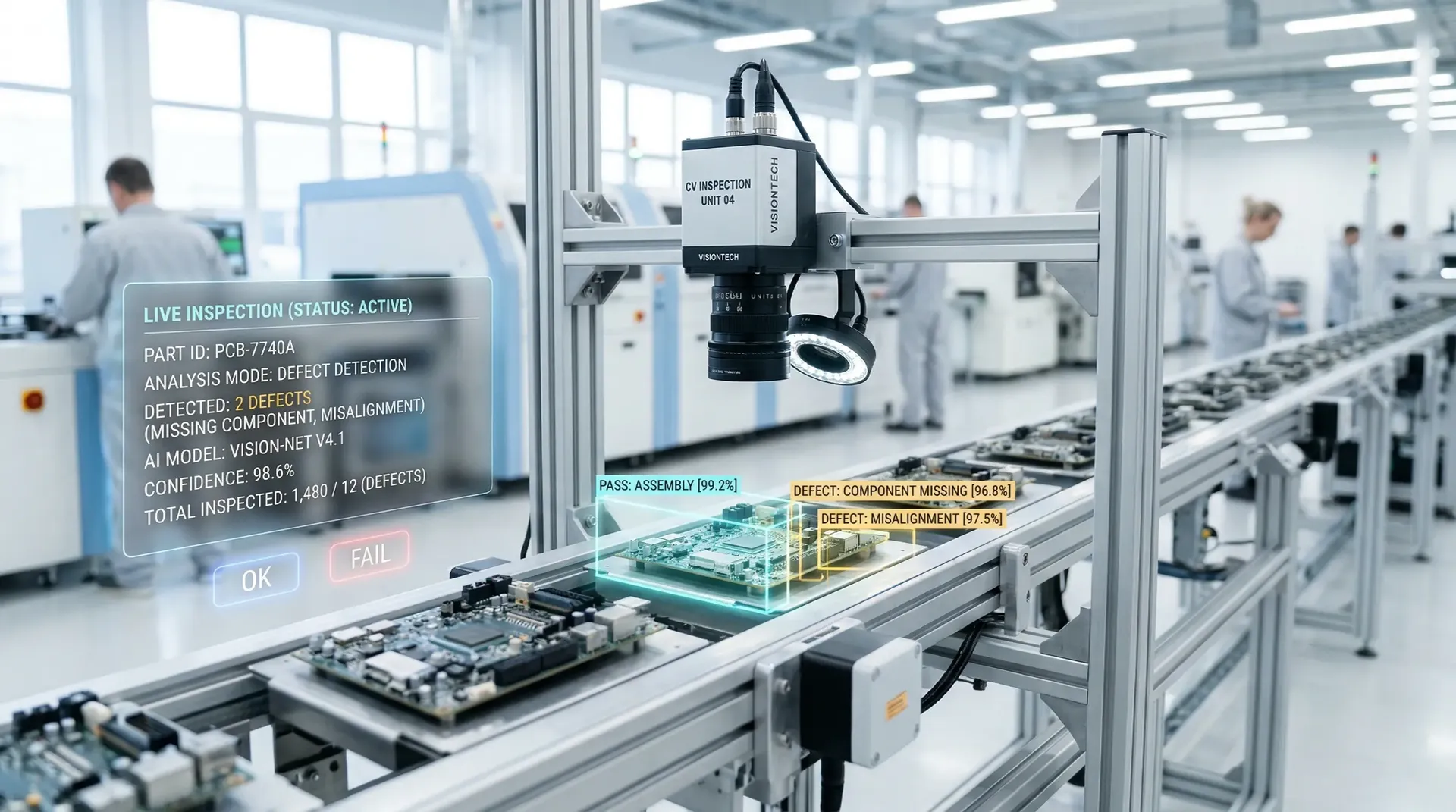 AI computer vision quality control system for real time defect detection in manufacturing OrcaMinds